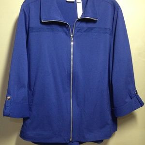 Chico's Weekend Royal Blue Light Jacket Size 3